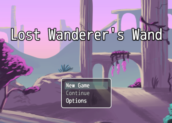 Title screen for the game Lost Wanderer's Wand