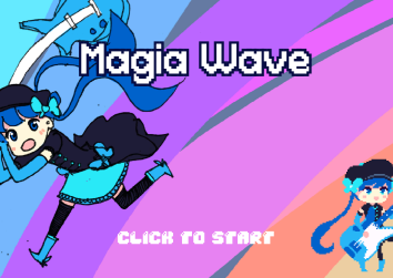 Title screen for the game Magia Wave